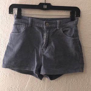 blue corduroy Brandy Melville shorts